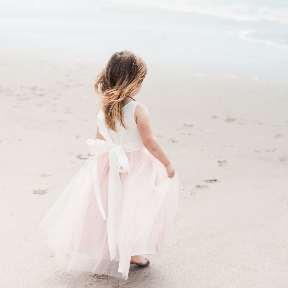 Silk Top Tulle Bottom Dress - Picture 3 of 9